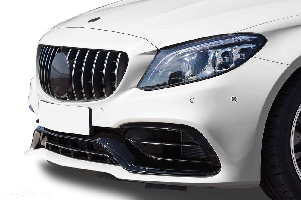 mercedes c-class w205 2019+ z kamerą grill gt panamericana srebrny - 3