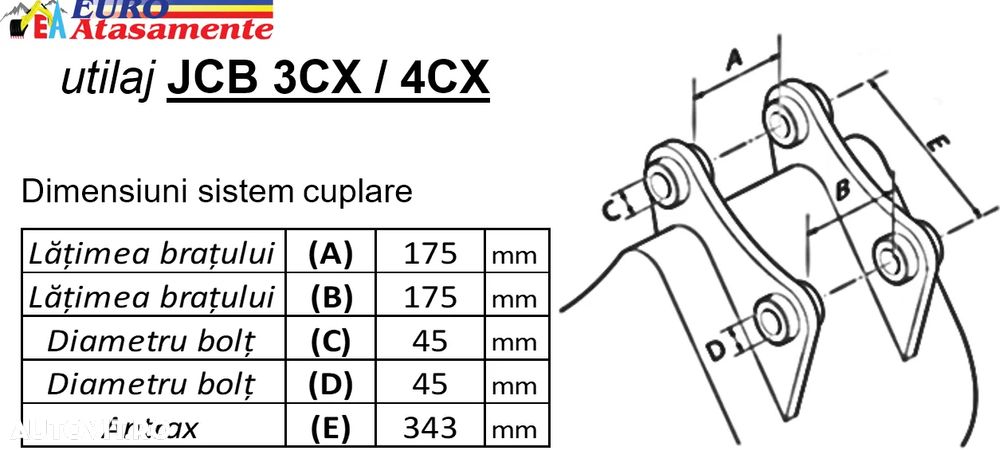Cupla Mecanica Rapida JCB 3CX 4CX - 2