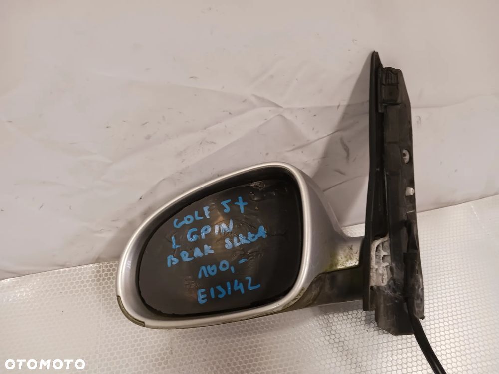 - LUSTERKO ELEKTRYCZNE LEWE VOLKSWAGEN GOLF 5 V + PLUS LA7W SREBRNY 6PIN BRAK SZKŁA - 4