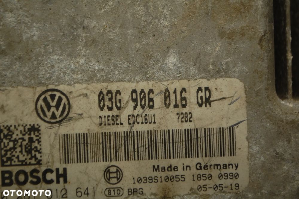STEROWNIK KOMPUTER SILNIKA 03G906016GR 1.9 TDI VW GOLF V PLUS AUDI SEAT SKODA - 3