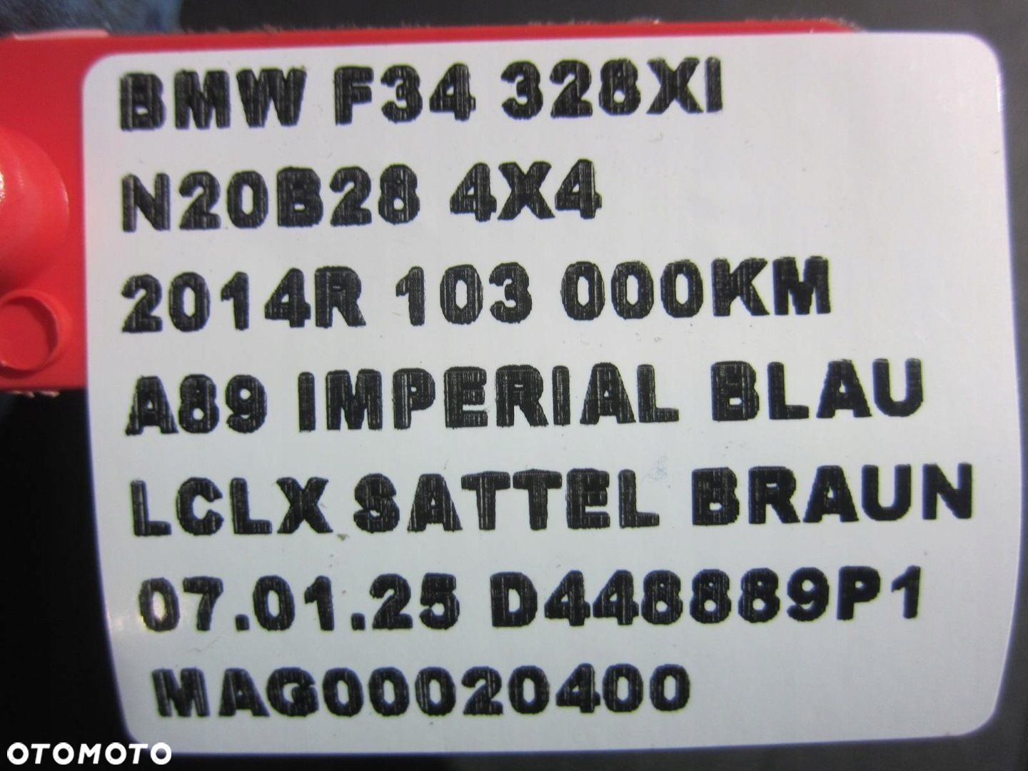BMW F36 F30 F20 F34 4X4 PÓŁOŚ LEWA PRZEDNIA LEWY PRZÓD 7597693 31607597693 - 8