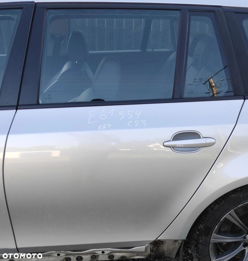 DRZWI LEWY TYŁ TYLNE BMW E61 354 TITANSILBER ORG LAKIER - 1