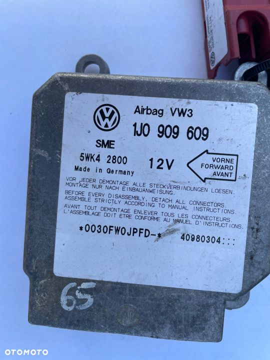 KOMPLET MODUŁ SENSOR AIRBAG VW GOLF IV 1J0909609 - 2