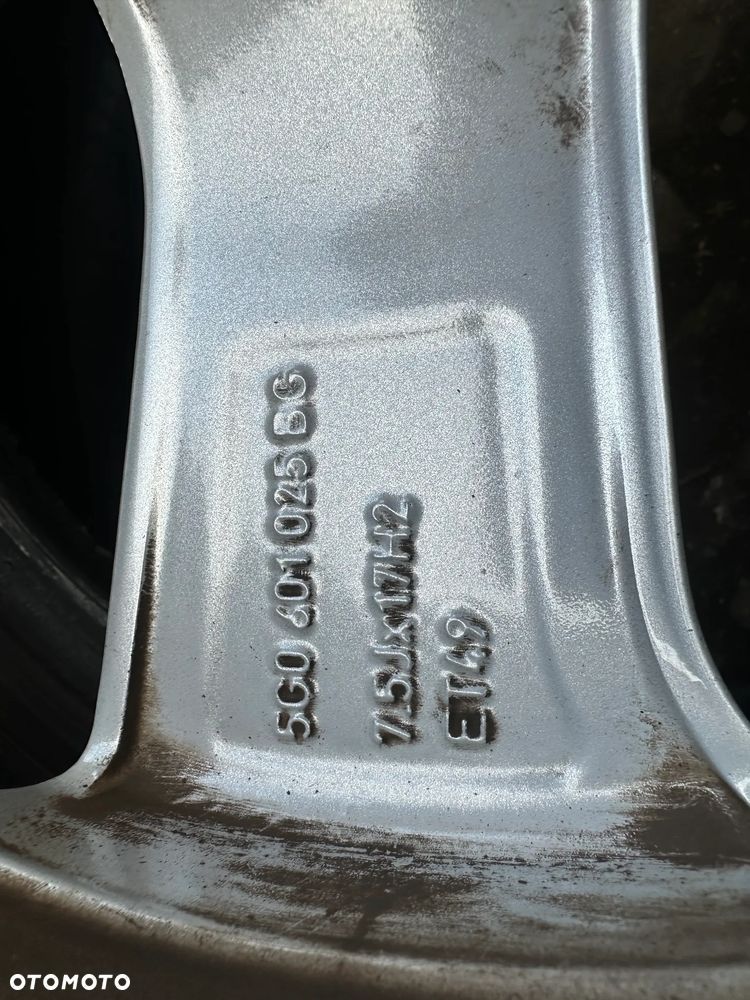 Felga VW GOLF 5G0601025BG 7,5J x 17 ET 49 1szt. 5x112 - 3