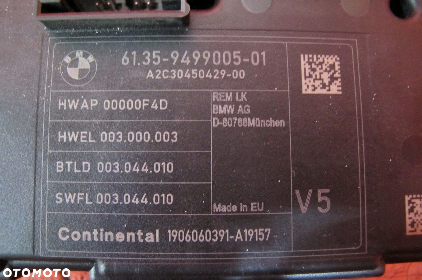 BMW 1 F21 LCI F20 F30 F32 MODUŁ STEROWNIK SKRZYNKA REM BSI 9499005 - 2
