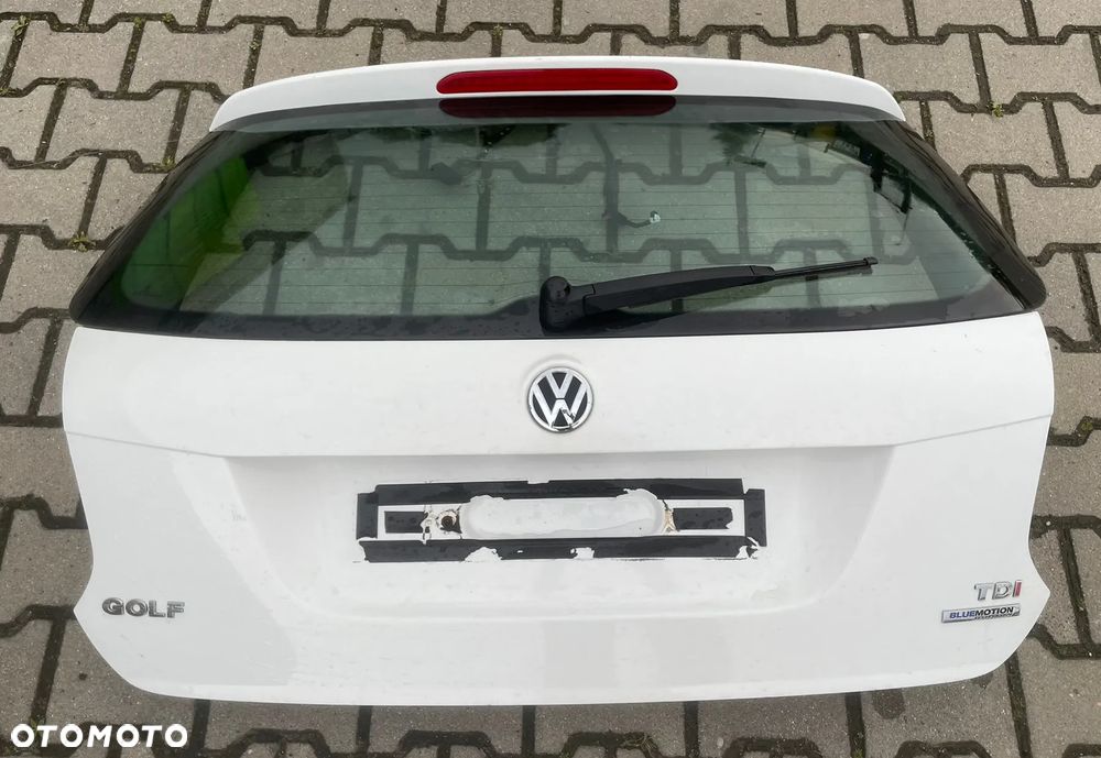 VW Golf VI 6 1K9 kombi klapa bagażnika tył tylna biała - 1