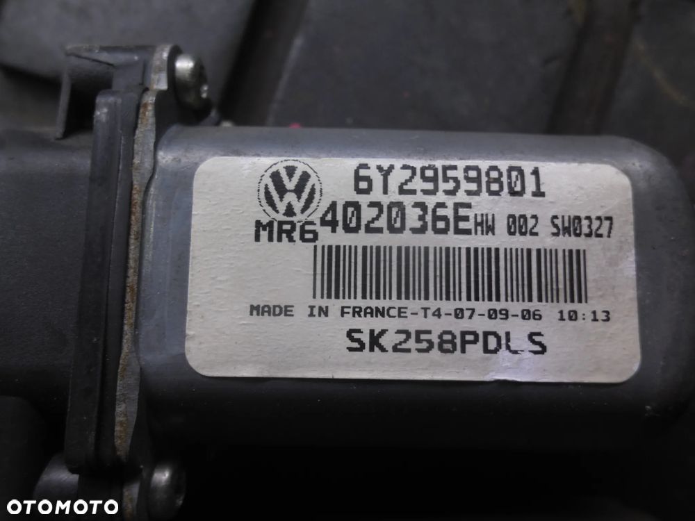 Silniczek elektryczny szyby prawy przod POLO 9N lift T5 6Y2959801 POSIADAM 2 SZT - 6