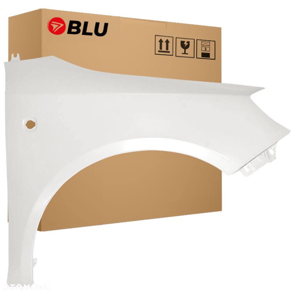 BLU Błotnik SKODA FABIA II 2 5J ROOMSTER LF9E prawy biały 07-15 przód CandyWeiss - 1