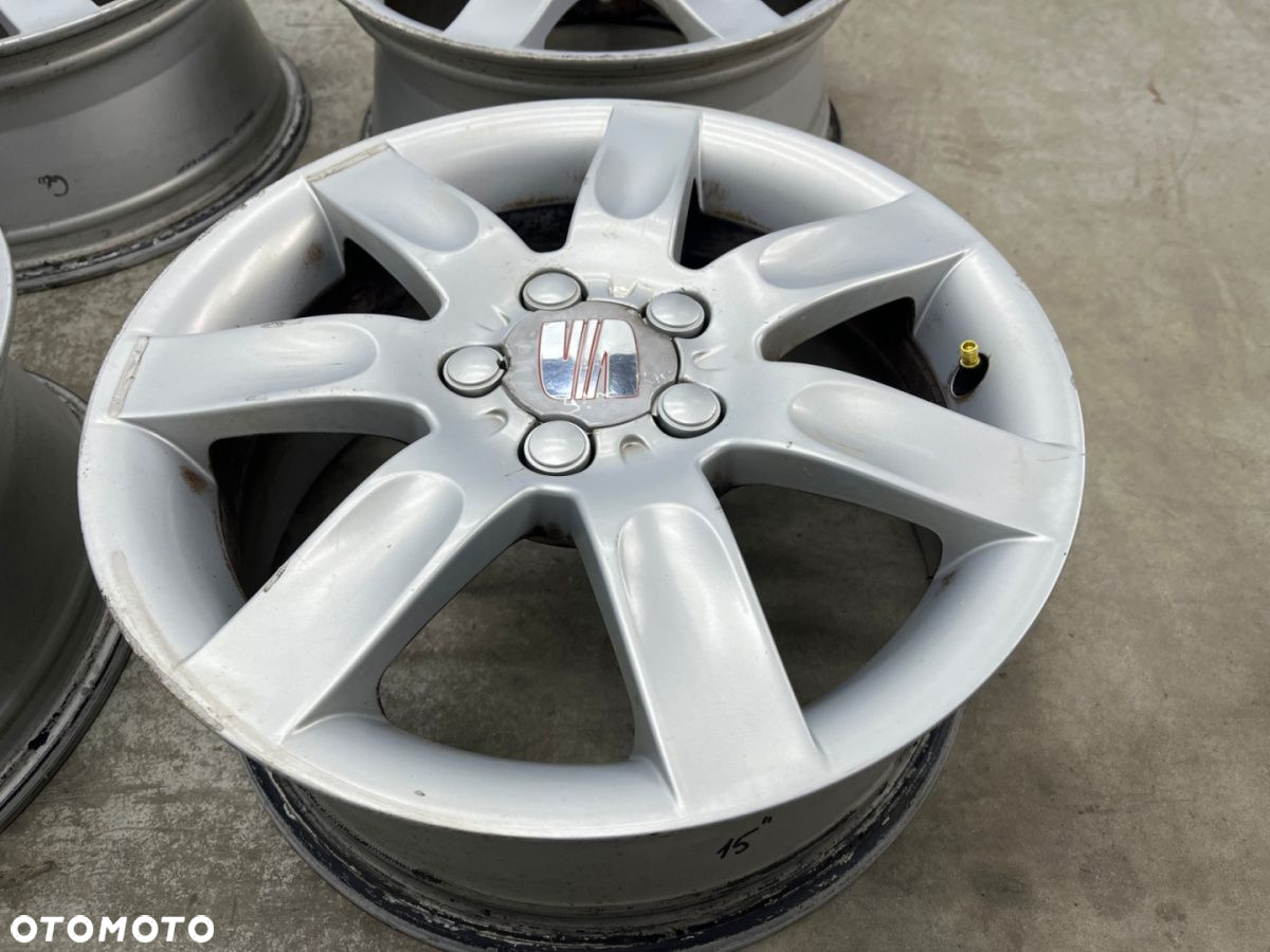 Felga Seat Ibiza 3 III 6L Cordoba II 6jx15 5x100 ET43 felgi aluminiowe 15 cali KOMPLET 6l0601025k - 5