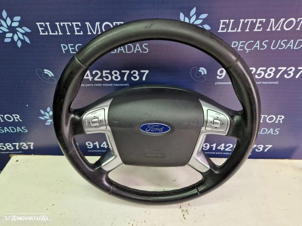 Volante usado pele com airbag FORD S-MAX GALAXY COMANDOS MULTIFUNÇÕES - 4