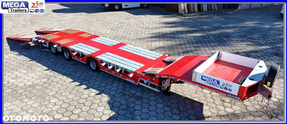 Mega Nisko-podłogowa 3 osie, 18,60 m dł., ZAGŁEBIENIA NA KOŁA pod maszyny leśne i budowlane !!! - 18