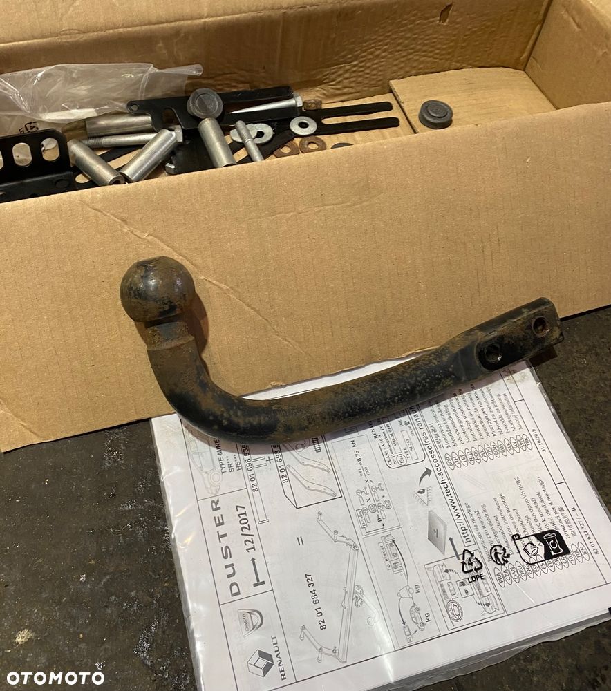 DACIA DUSTER 1 I , II 2 LIFT  ORYGINALNA KULA holownicza HAKA HAK HOLOWNICZY KOŃCÓWKA STALOWA - 1