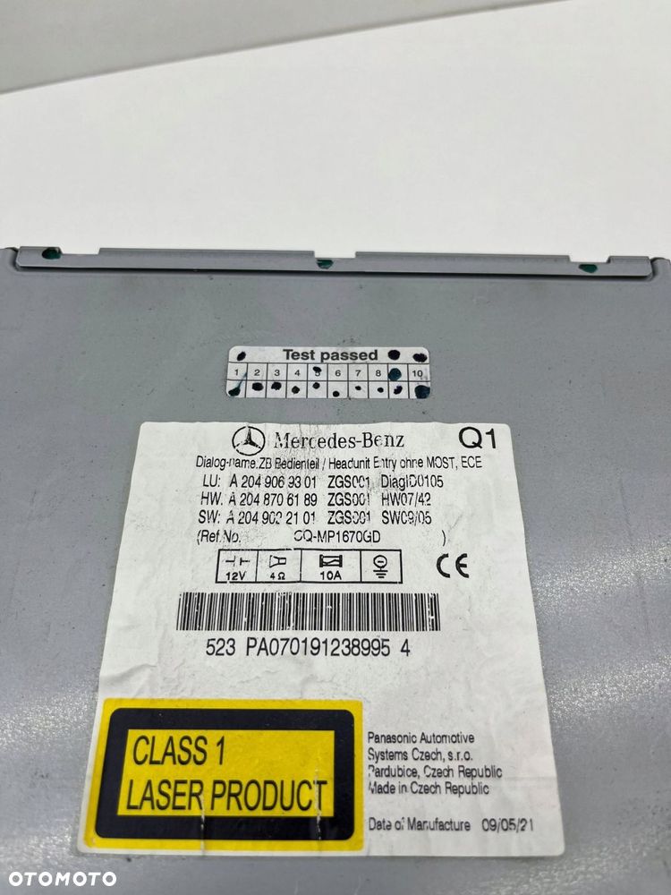 MERCEDES GLK X204 RADIO CZYTNIK NAWIGACJA A2049069301 - 4
