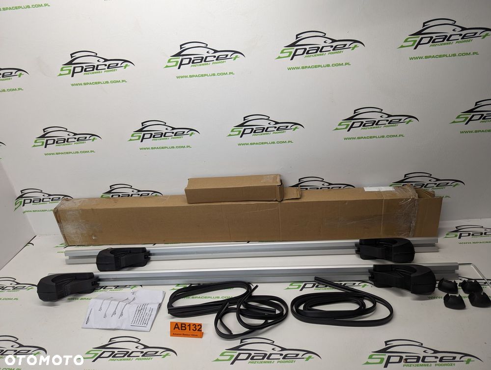 Bagażnik dachowy bazowy belki poprzeczki Amazon Basics 132cm B083T53K3P na otwarte relingi. - 4