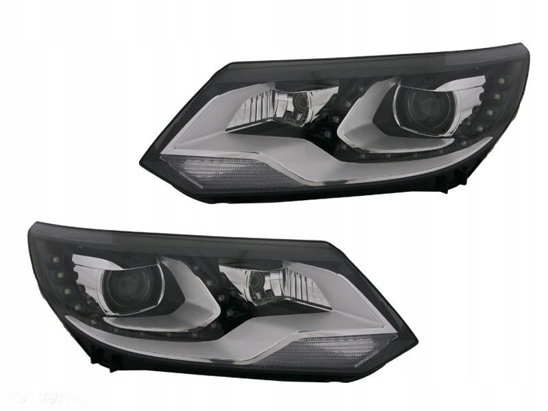 Reflektor Lampa kpl Day line light LED DRL diody Tuning VW Tiguan 5n FL 11- - 1