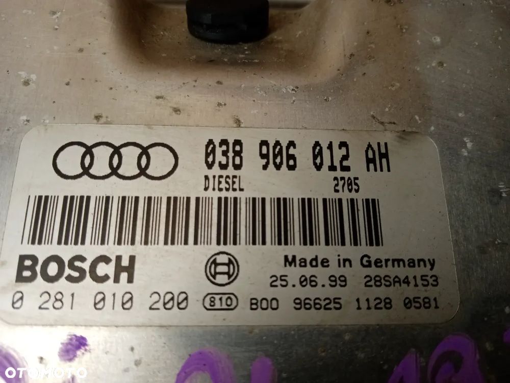 Komputer sterownik silnika Audi A4 B5 1.9 TDI 038906012AH 0281010200 - 4