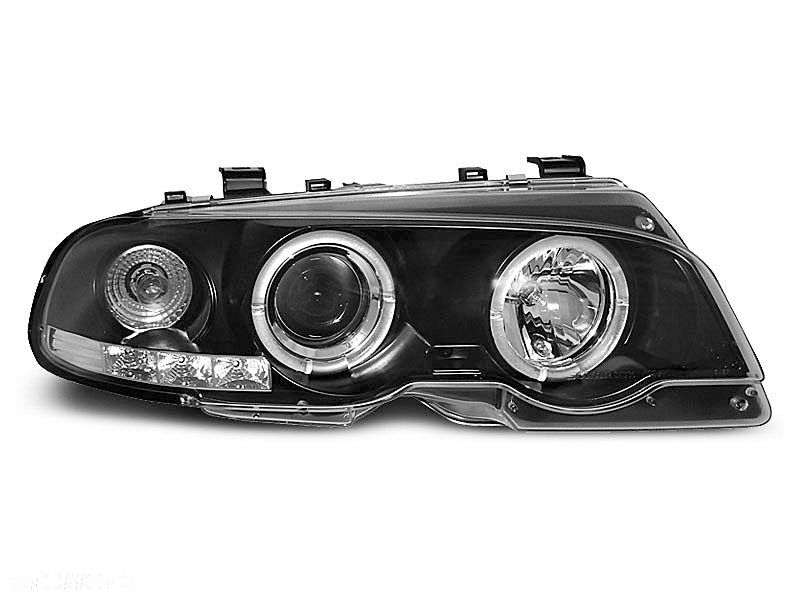 lampy reflektory bmw e46 coupe 99-03 ringi black - 1