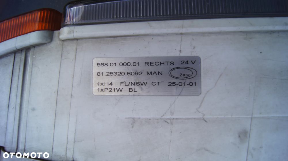 MAN L2000 KIERUNKOWSKAZ halogen lewy lampa 81253206092 - 4