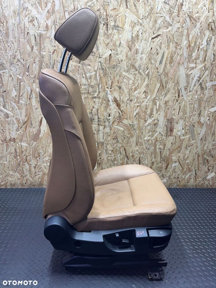 FOTEL PRAWY PRZÓD PASAZERA BMW E60 E61 SKORA - 6