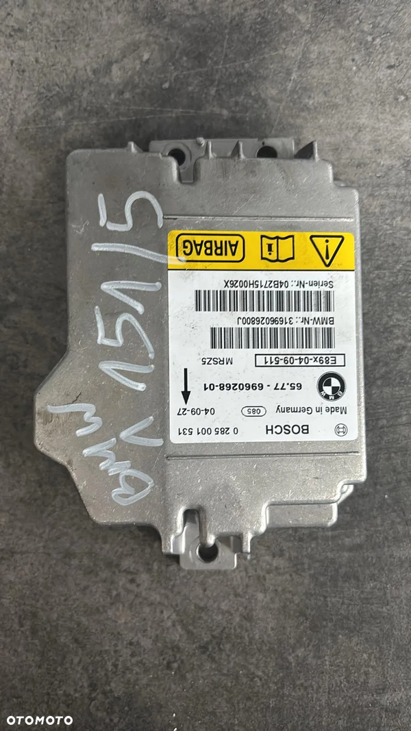 moduł sterownik SENSOR AIR BAG BMW E87 E90 E91 0285001531    (151/5)