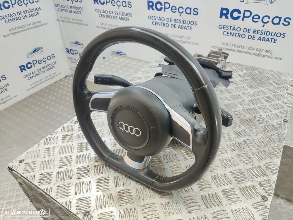 Volante Completo Flat Bottom Em Pele Audi TT 8J - 6