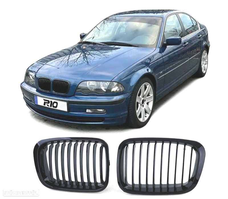 GRELHAS BMW E46 4P 98-01 PRETO BRILHANTE - 5