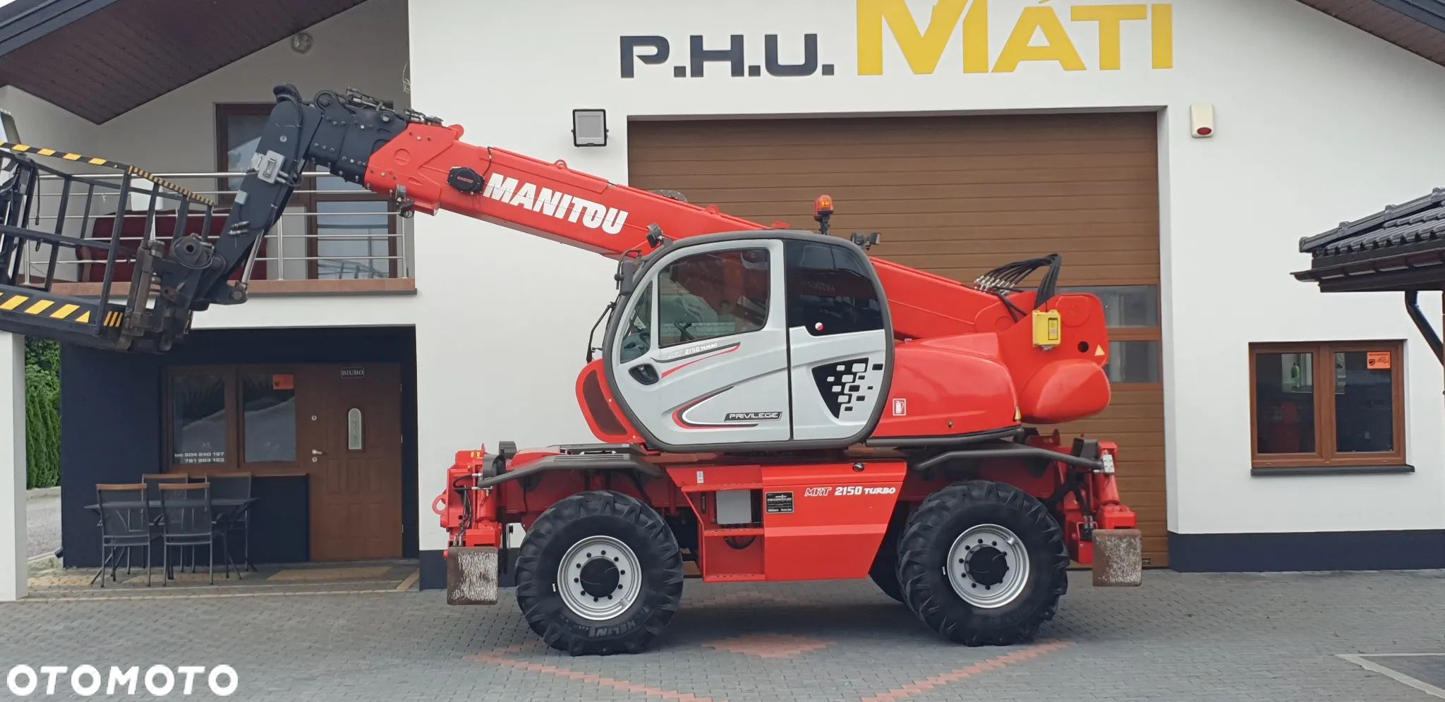 Manitou MRT2150 Privilege kosz hydr. skrętny / wciągarka/widły hydr./pilot/ sprowadzona - 1