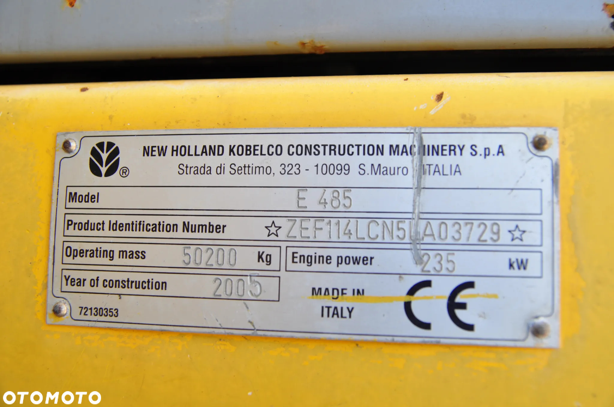 Wieniec łożysko obrotu koparki New Holland E485 - 3