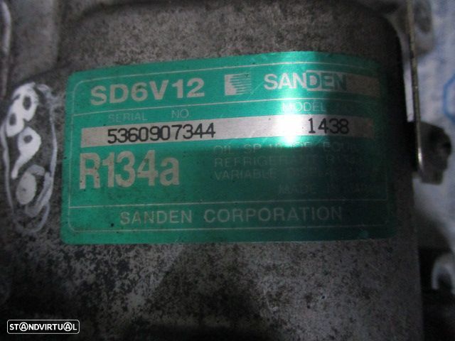 Compressor AC SD6V12 SD6VEA PEUGEOT 307 SW 2003 1.4HDI 70CV 5P CINZENTO DIESEL SANDEN PEUGEOT 307 SW 2002 1.4HDI 70CV 5P AZUL DIESEL SANDEN - 2