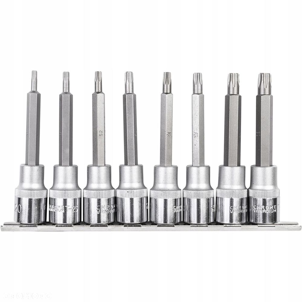 ZESTAW KLUCZY NASADOWYCH TORX KLUCZE T20-50 8 szt - 4