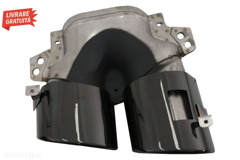 Difuzor Bara Spate cu Evacuari Negre si Capace Oglinzi Mercedes A-Class V177 Sedan- livrare gratuita - 9