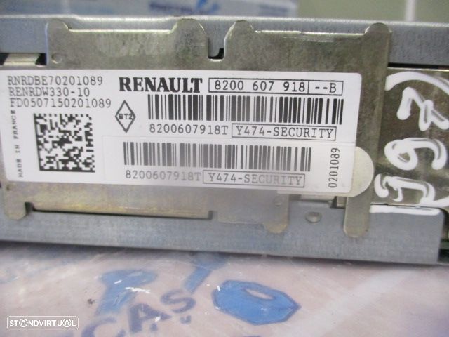 Radios 8200607918B 8200607918T RENAULT SCENIC 2 PHASE 2 2007 1.5DCI 85CV 5P CINZA ORIGINAL Y474SECURITY - 5