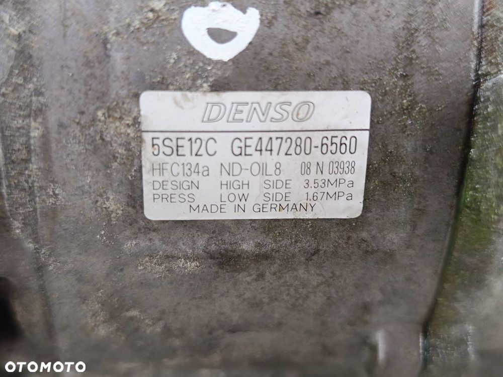 SPRĘŻARKA KLIMATYZACJI TOYOTA AVENSIS III T27 GE447280-6560 5SE12C  DENSO - 5