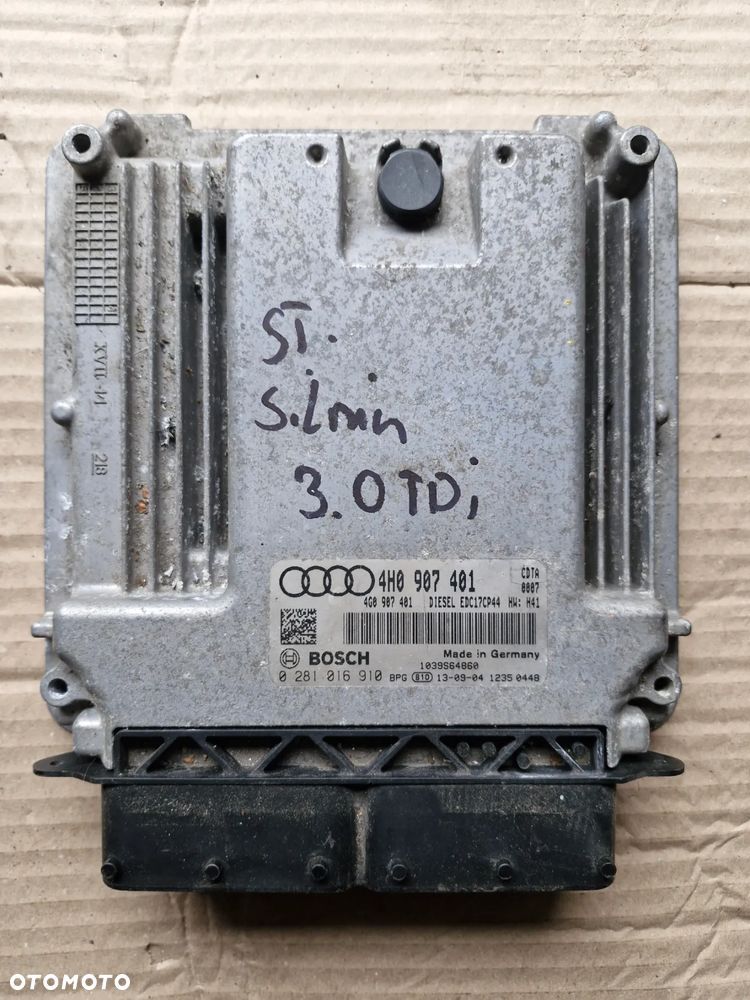 STEROWNIK KOMPUTER SILNIKA 4H0907401 AUDI A8 D4 3.0 TDI - 1