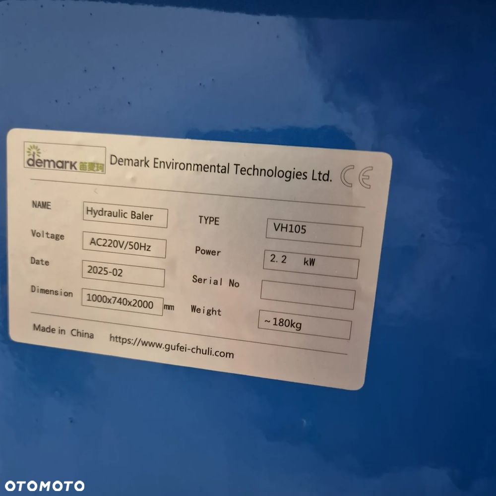 Hydrauliczna prasa belująca typ VH105 - nowy - 5