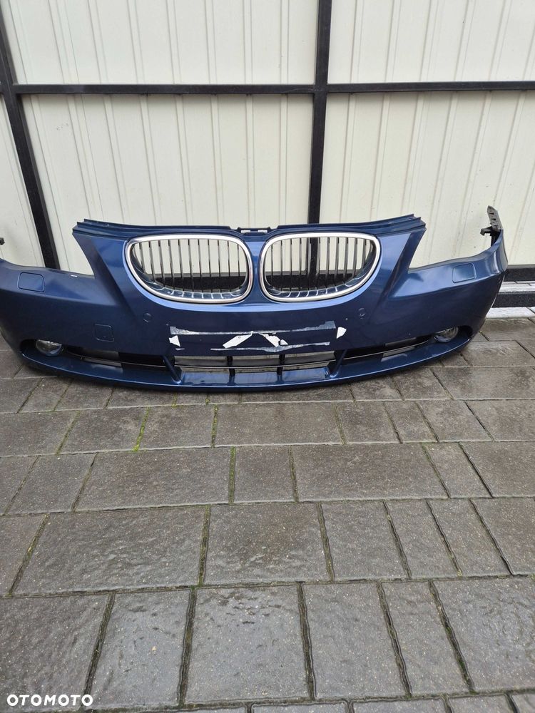 Zderzak przód przedni BMW SERII 5 E60 E61 rok 04 kod lak A07/5 pdcx4 spryski - 3