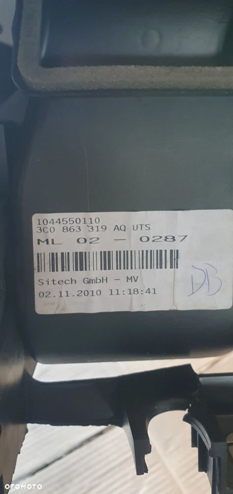 Tunel środkowy podłokietnik czarny VW Passat B7 3C0864207P - 10