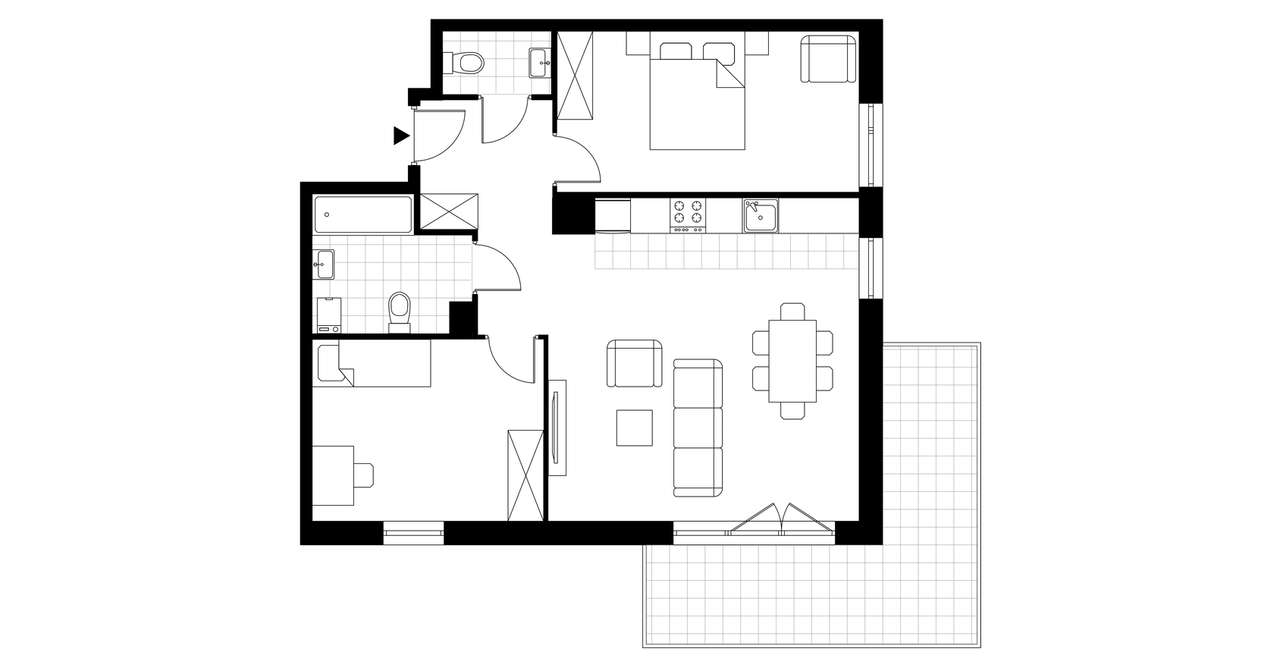 3-pokojowe mieszkanie 67m2 + balkon - Pełny obrazek: 3/23