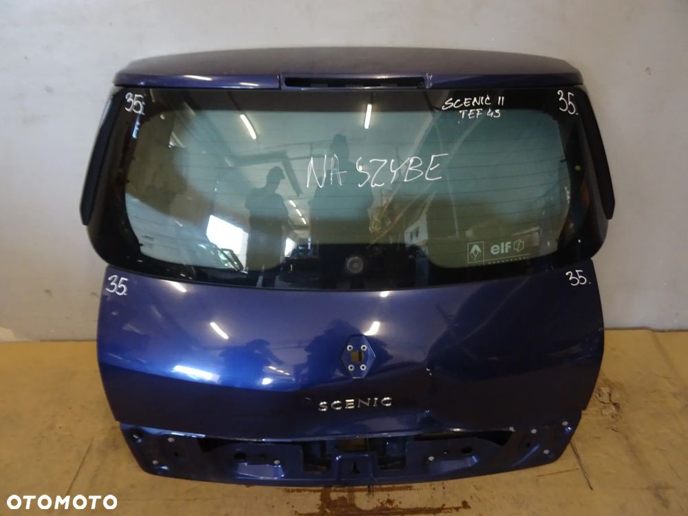 SZYBA KLAPY TYŁ TYLNA BAGAŻNIKA RENAULT SCENIC II LAK:TEF43 NR35 - 2