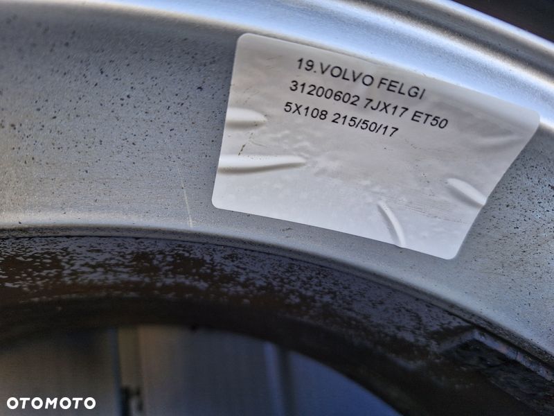 VOLVO S60 2 II FELGI ALUMINIOWE ALUFELGI 17 CALI 7J ET50 5x108 31200602 - 4