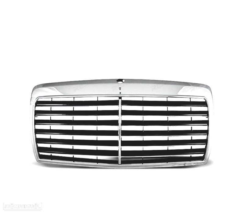 GRELHA FRONTAL MERCEDES W124 85-93 CROMADO - 2