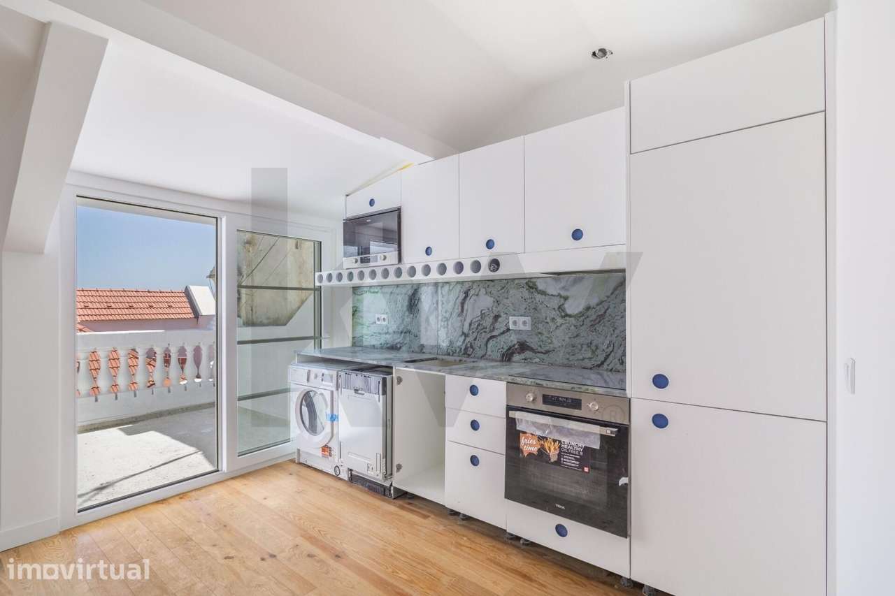 Apartamento T2 | 57 m2 | Vista Rio | Terraço e Varanda | Totalmente Re - Grande imagem: 4/23