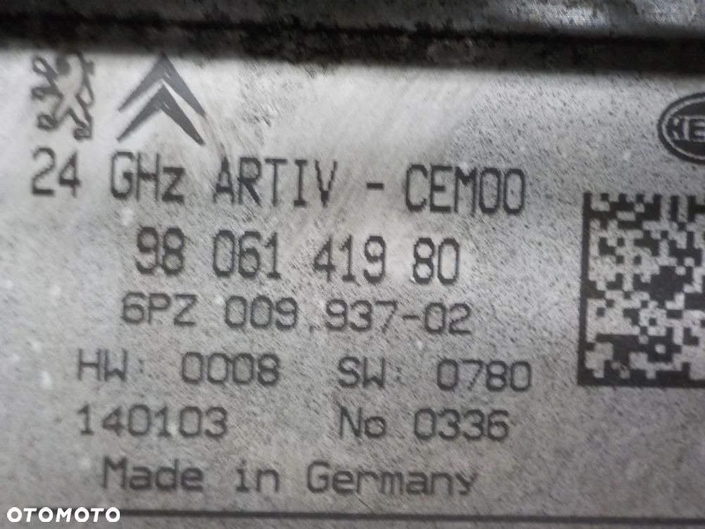 PEUGEOT 5008 CZUJNIK RADAR DISTRONIC 9806141980 - 3