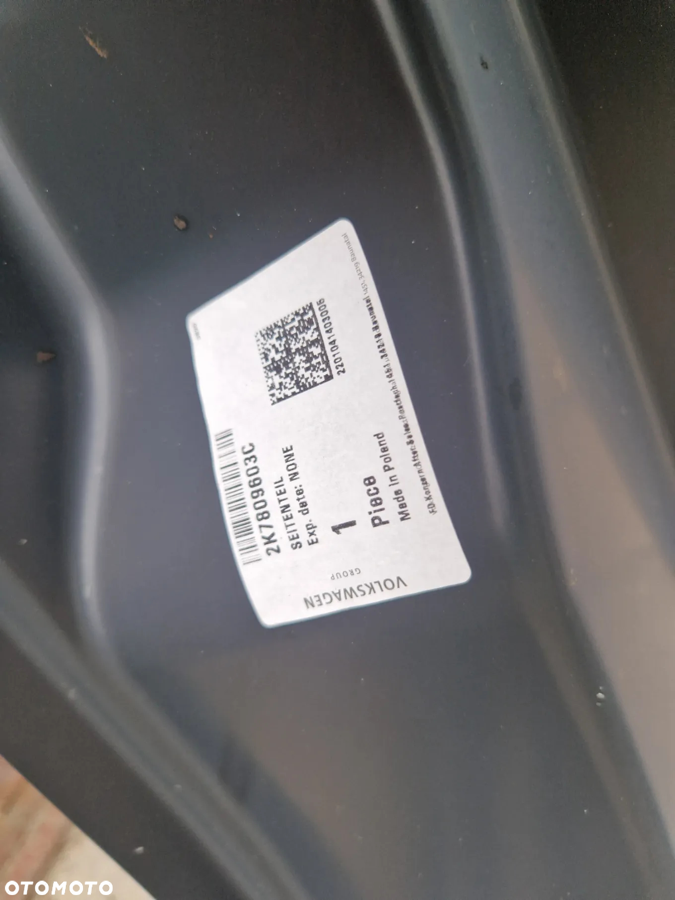 VW CADDY V 20- PRÓG SŁUPEK LEWY POSZYCIE 2K7809603C - 7