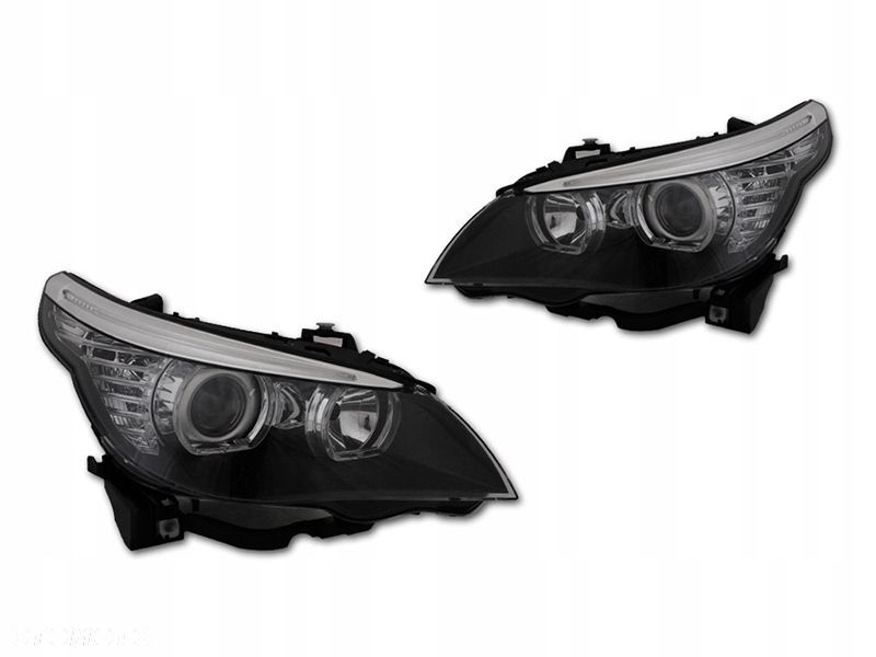 Reflektory Lampy kpl Ringi LED Lift Look soczewka H7 Bmw 5 e60 e61 2003-07 - 1