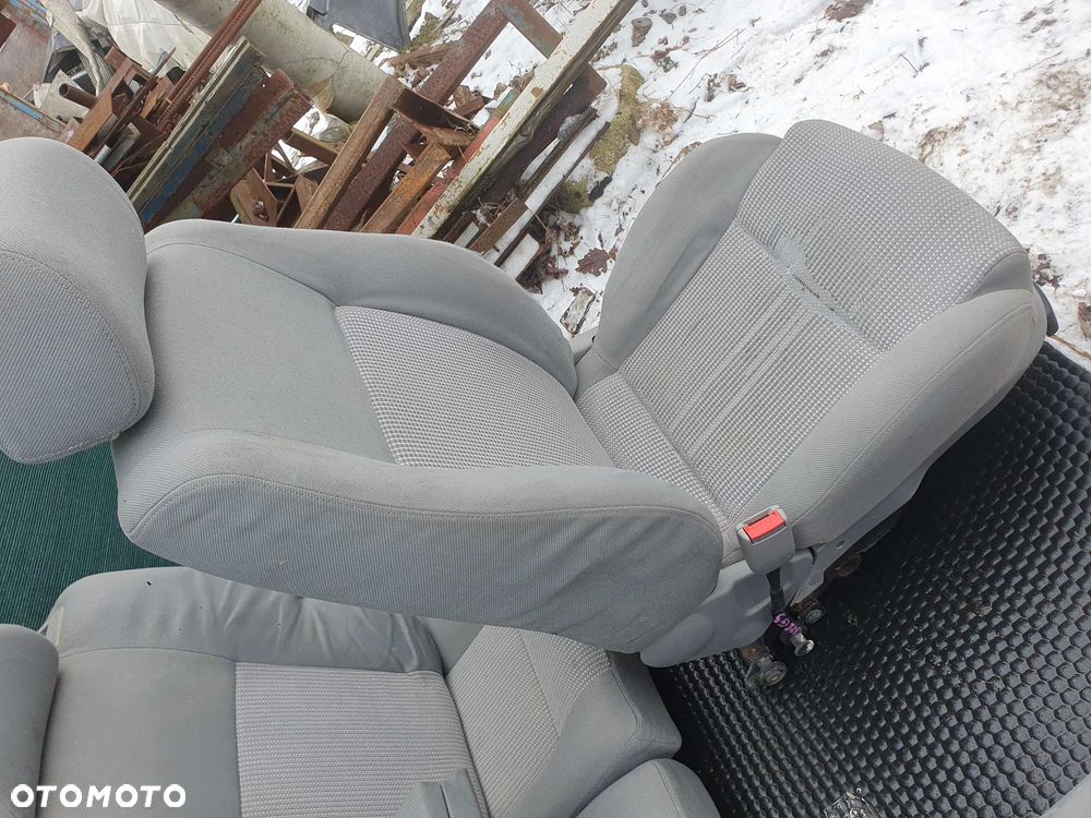 Fotele Fotel Kanapa Welur Jasne Siwe Podlokietnik VW Golf IV 4 3 drzwi komplet - 13