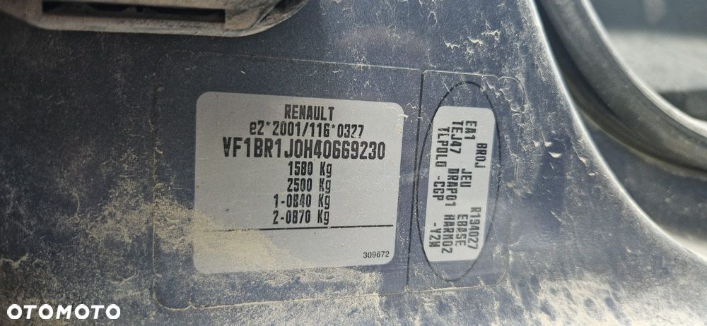 RENAULT CLIO III 05-09 1.2 16V  D4F 740 - ZDERZAK TYL TYLNI TEJ47 - 16