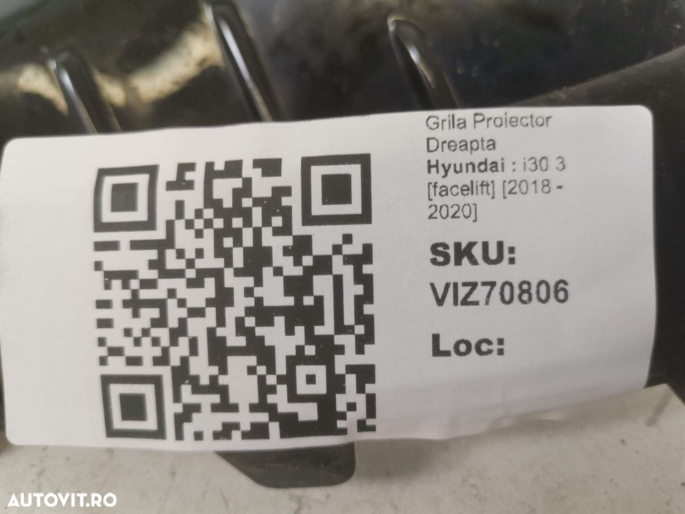 Grila Proiector Dreapta Hyundai  i30 3 [facelift] 2018 2019 2020 Origi - 8