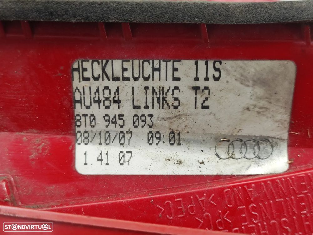 Farolins de mala direito esquerdo Audi A5 8T Fase 1 de 2007 a 2011 - 7