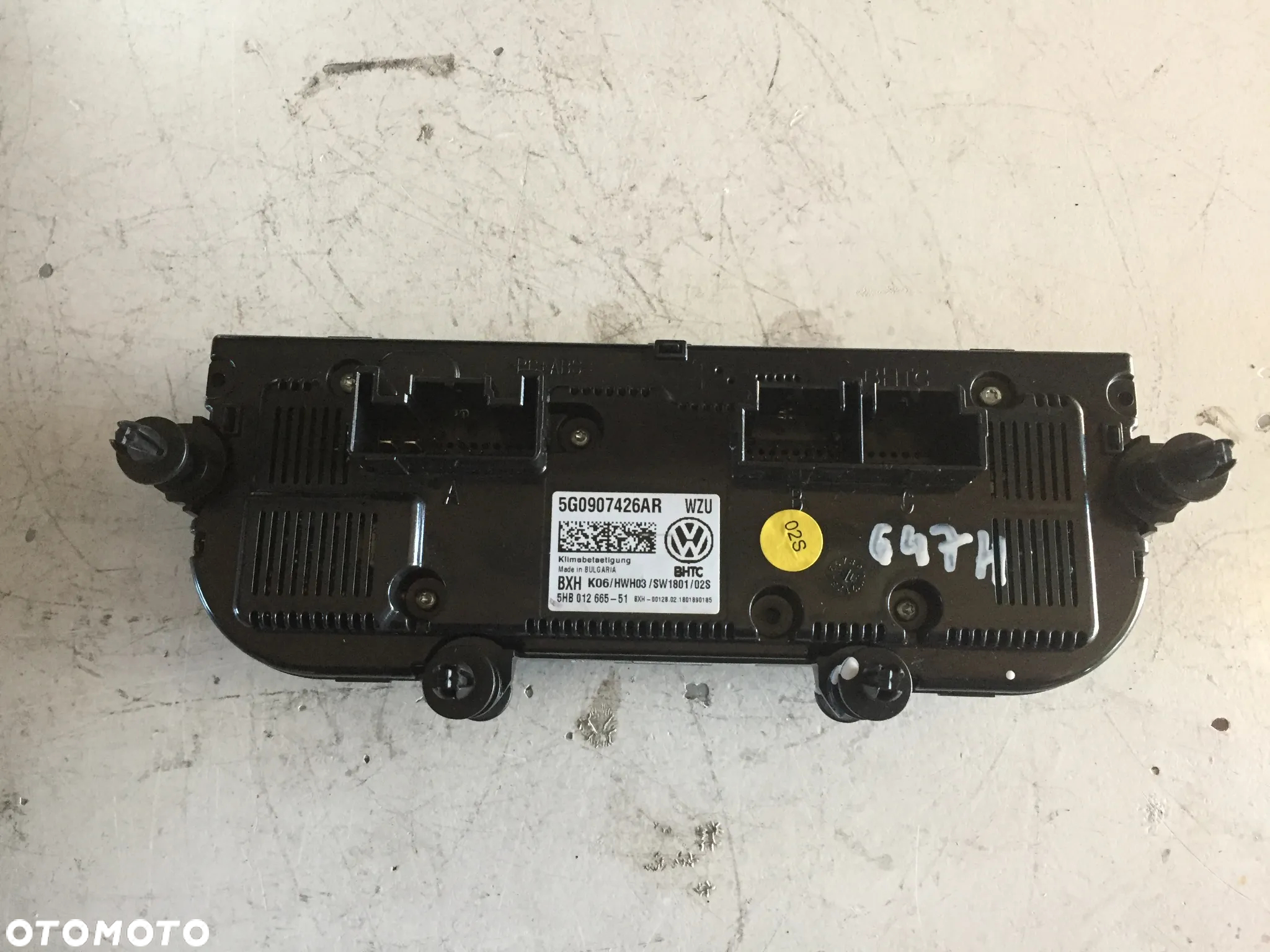 VW TOURAN 18R PANEL KLIMATYZACJI 5G0907426AR - 2